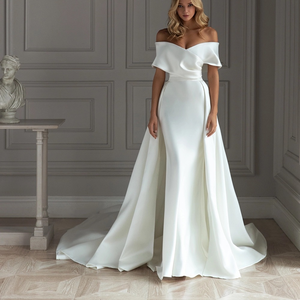 Eva Lendel JESS wedding Dress 50 with over skirt, size 54